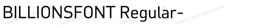 BILLIONSFONT Regular字体转换